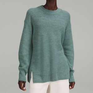 Lululemon Merino Wool-Blend Ribbed
Crewneck Sweater
Heathered Tidewater Teal